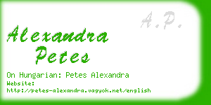 alexandra petes business card